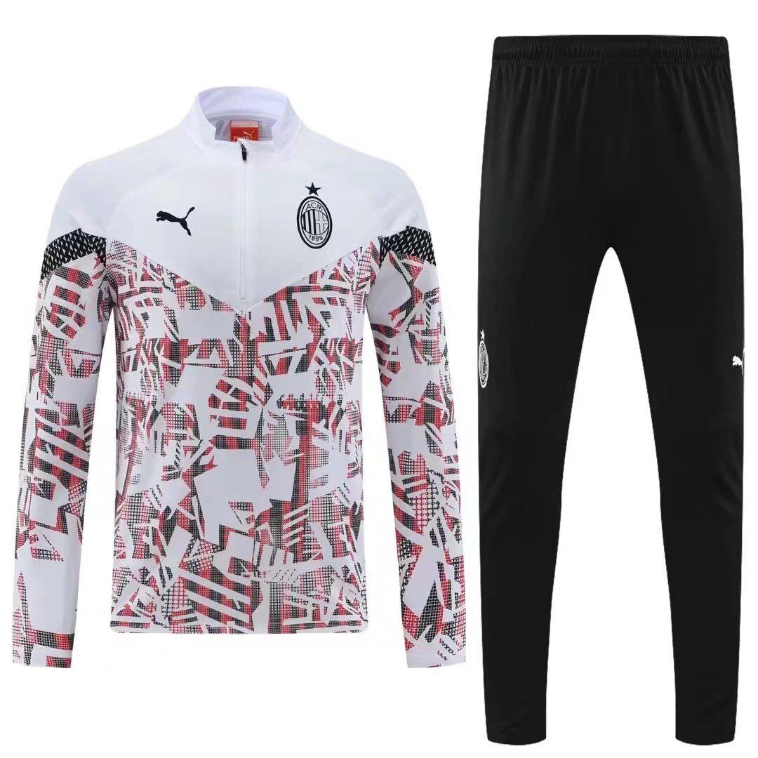 AAA Quality AC Milan 22/23 Tracksuit - White/Red/Black